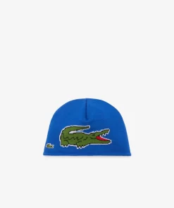 Lacoste Accessoires>Woll-Beanie Mit Weitem Krokodil Kobaltblau Jq0