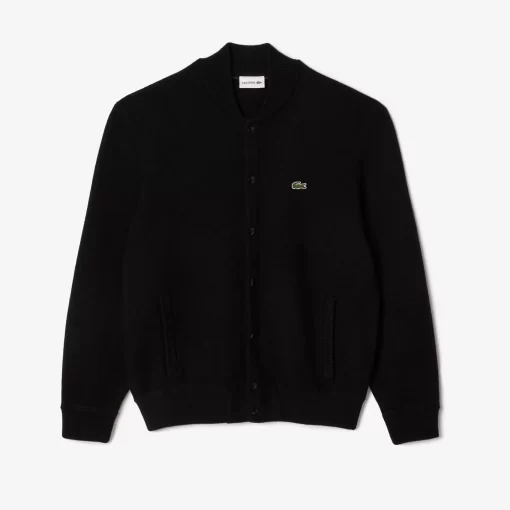 Lacoste Pullover>Wollpullover Im Bomberstyle Schwarz 031