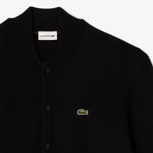 Lacoste Pullover>Wollpullover Im Bomberstyle Schwarz 031