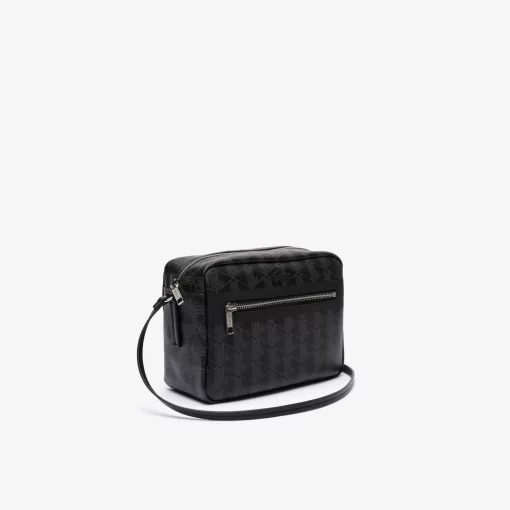 Lacoste Geldbörsen & Kleinlederwaren>Zely Kosmetiktasche Aus Beschichtetem Canvas Monogram Noir Gris H45