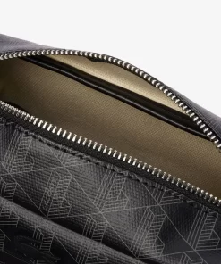 Lacoste Geldbörsen & Kleinlederwaren>Zely Kosmetiktasche Aus Beschichtetem Canvas Monogram Noir Gris H45