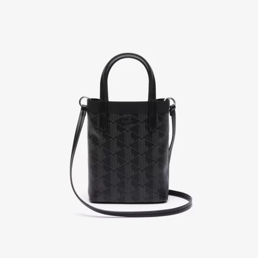 Lacoste Crossbody Taschen>Zely Mini-Tote Bag Aus Beschichtetem Canvas Mit Monogramm Monogram Noir Gris H45