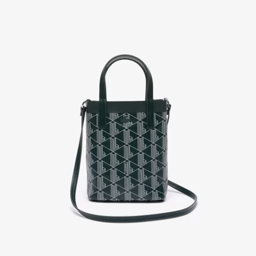 Lacoste Crossbody Taschen>Zely Mini-Tote Bag Aus Beschichtetem Canvas Mit Monogramm Mono Sinople Farine M44