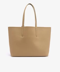 Lacoste Taschen>Zweifarbige Damen-Tote-Bag Anna Zum Wenden Eco Sand Eco Kelp M48