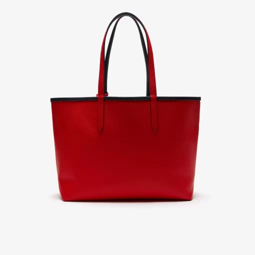 Lacoste Taschen>Zweifarbige Damen-Tote-Bag Anna Zum Wenden Marine 166 Rouge 240 B50