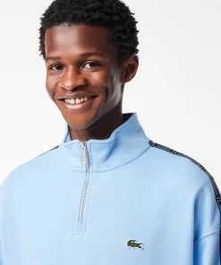 Lacoste Trainingsanzüge>Zweifarbiges Jogger-Sweatshirt Mit Logostreifen Pastellblau Hbp