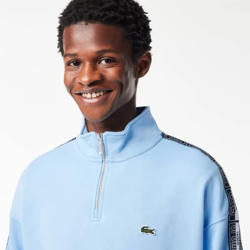 Lacoste Trainingsanzüge>Zweifarbiges Jogger-Sweatshirt Mit Logostreifen Pastellblau Hbp