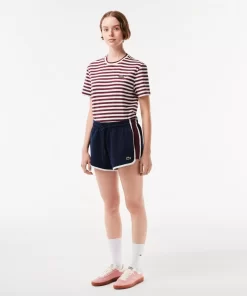 Lacoste Hosen & Shorts>Zweiseitige Pique-Shorts Mit Kontrastsaum Navy Blau 166