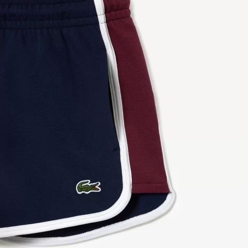 Lacoste Hosen & Shorts>Zweiseitige Pique-Shorts Mit Kontrastsaum Navy Blau 166