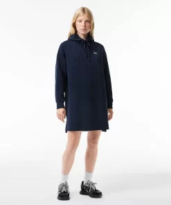 Lacoste Kleider & Röcke>Zweiseitiges Hoodie-Kleid Aus Pique Navy Blau 166