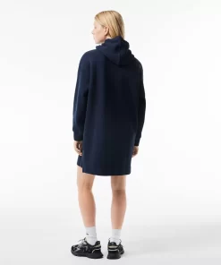 Lacoste Kleider & Röcke>Zweiseitiges Hoodie-Kleid Aus Pique Navy Blau 166